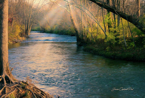 Yatescidermill Poster featuring the photograph Clinton River Peaceful Waters by Joann Copeland-Paul