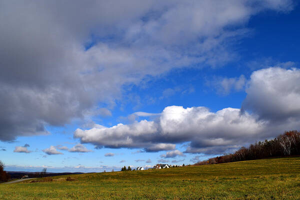 Clouds Poster featuring the photograph Clouds Upstate New York by Diane Lent