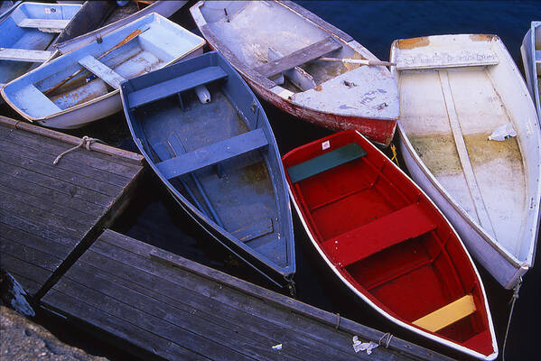 Landscape New England Boat Fishing Nautical Coast Poster featuring the photograph Cnrf0906 by Henry Butz