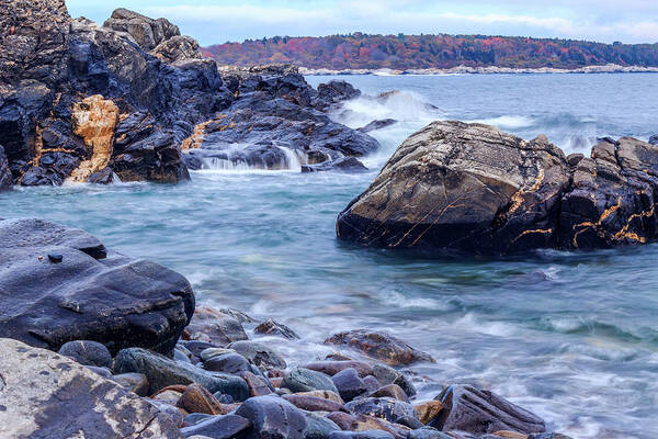 Autumn Poster featuring the photograph Coast of Maine in Autumn by Doug Camara