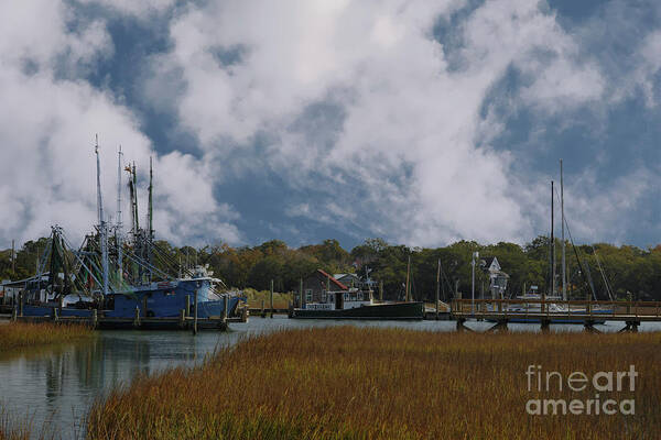 Shem Creek Poster featuring the photograph Coastal Island Town by Dale Powell