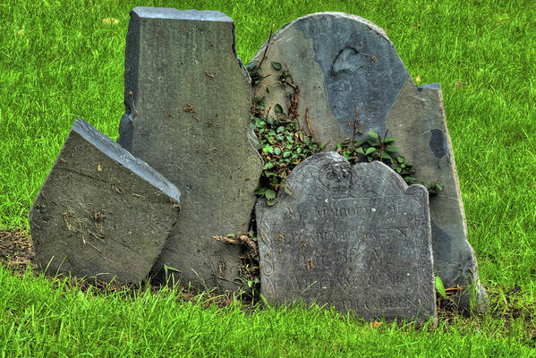 Boston Poster featuring the photograph Cobbs Hill Burial Ground 3 by Deborah Smolinske