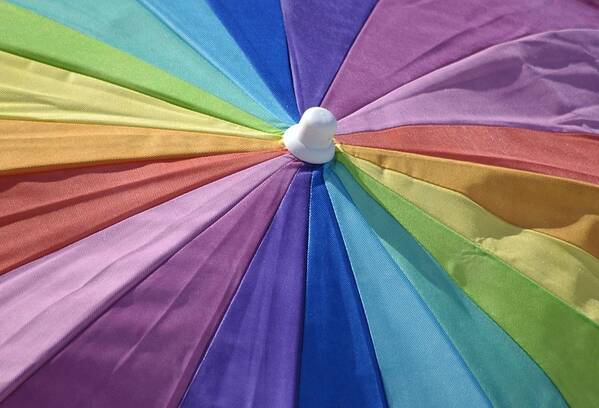 Umbrella Poster featuring the photograph Colorful Bumbershoot by Lori Seaman