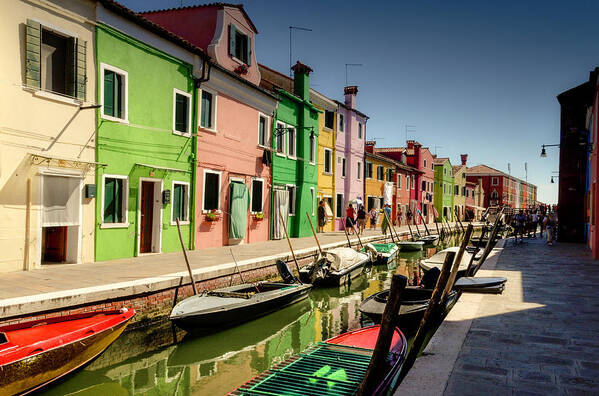 Burano Poster featuring the photograph Colorful Burano by Wolfgang Stocker