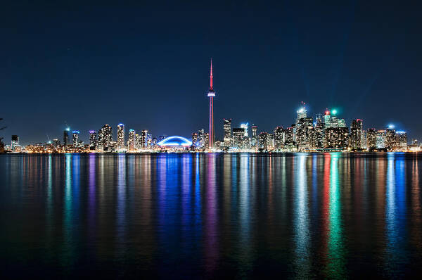 Toronto Poster featuring the photograph Colorful Reflections of Toronto by Mark Whitt