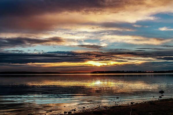 Horizontal Poster featuring the photograph Colorful Sunset by Doug Long