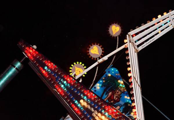 Amusement Park Poster featuring the photograph Colors of the Fair 4 by Kae Cheatham