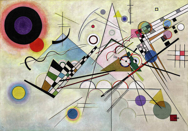 Der Blaue Reiter Poster featuring the painting Composition 8 by Wassily Kandinsky