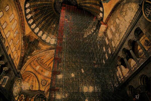 Hagia Sophia Poster featuring the photograph Construction - Hagia Sophia by Jim Vance