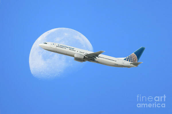 Boeing Poster featuring the photograph Continental Airlines Boeing 737-800 by Airpower Art