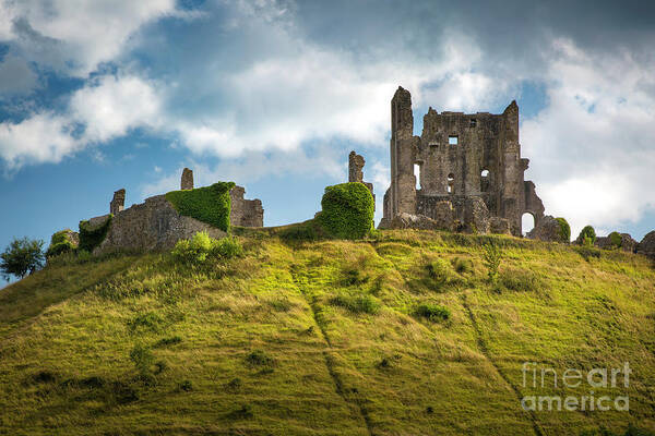 Corfe Castle Poster featuring the photograph Corfe Castle by Brian Jannsen
