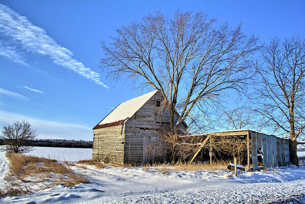 Crib Poster featuring the photograph Corn Crib And Storage by Bonfire Photography