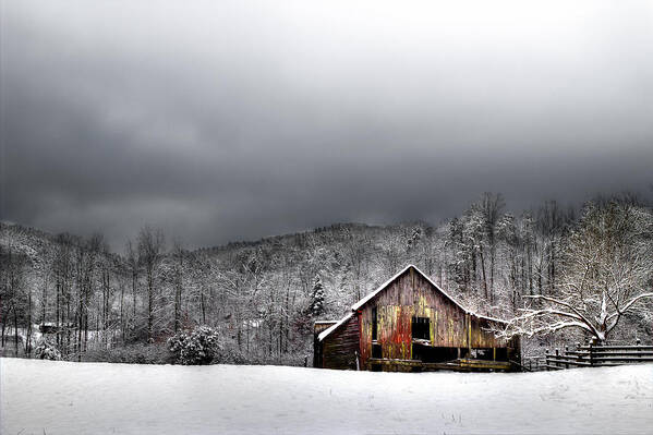 Barn Poster featuring the photograph Country Barn In The Smokies by Mike Eingle
