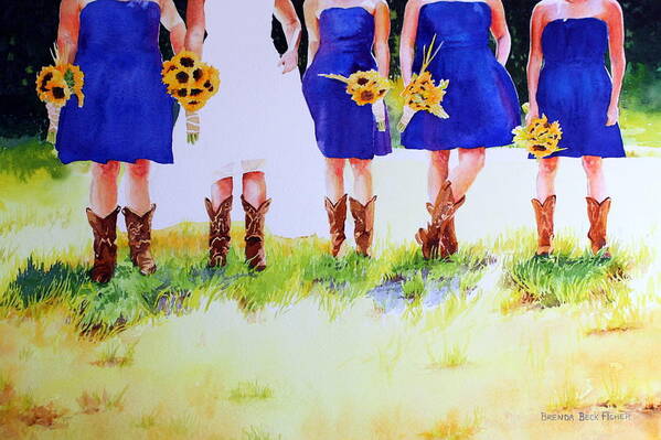 Bride Poster featuring the painting Country Bride by Brenda Beck Fisher