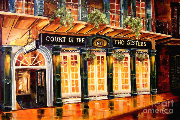 New Orleans Poster featuring the painting Court of the Two Sisters by Diane Millsap
