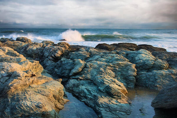 Rocks Poster featuring the photograph Craggy Coast by Robin-Lee Vieira