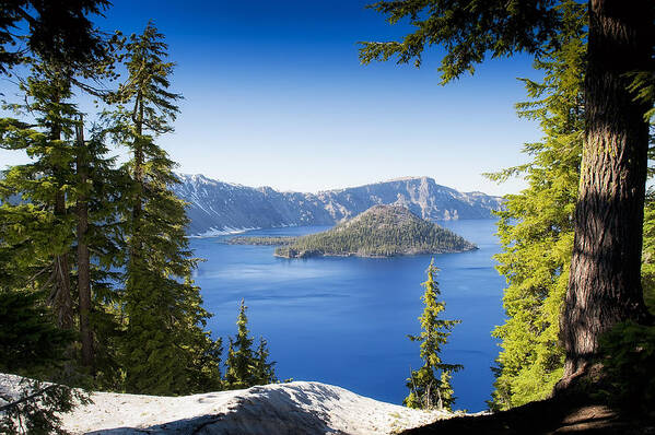 Crater Lake Poster featuring the photograph Crater Lake by Wade Aiken