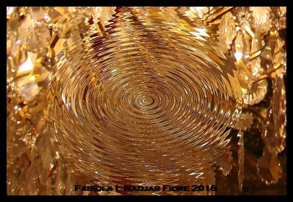 Gold Poster featuring the photograph Crystal Ripples by Fabiola L Nadjar Fiore
