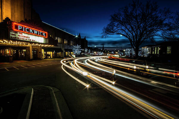 Long Exposure Poster featuring the photograph Curvy Night time traffic by Sven Brogren