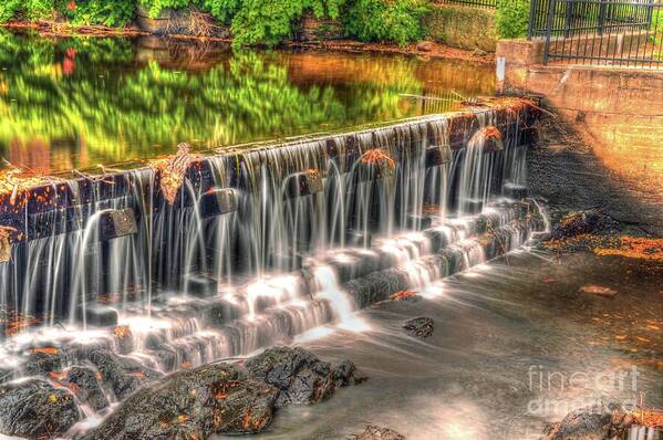 River Poster featuring the photograph Dam at the Upper Mill Yard by Steve Brown