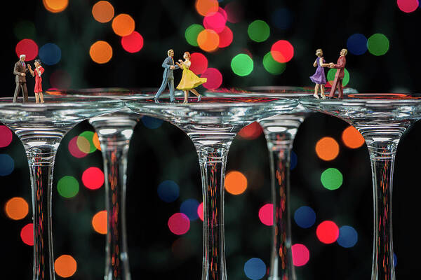 Miniature Photography Poster featuring the photograph Dancers on Wine Glasses by Tammy Ray