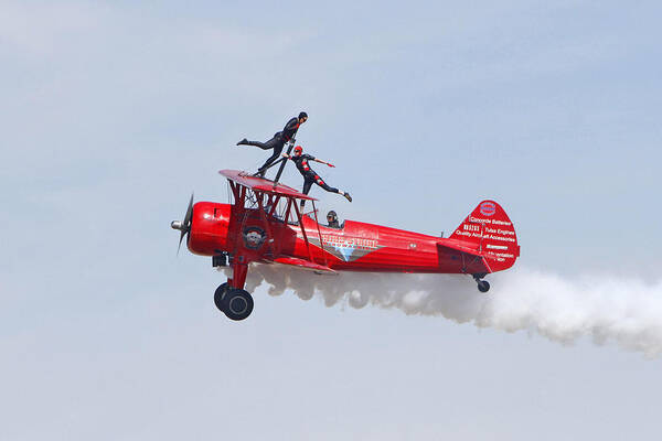 Bi-plane Poster featuring the photograph Dancing on the Wings by Shoal Hollingsworth