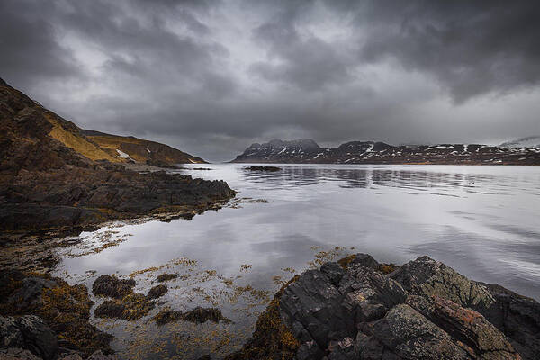 Iceland Poster featuring the photograph Dark and Moody by Dominique Dubied