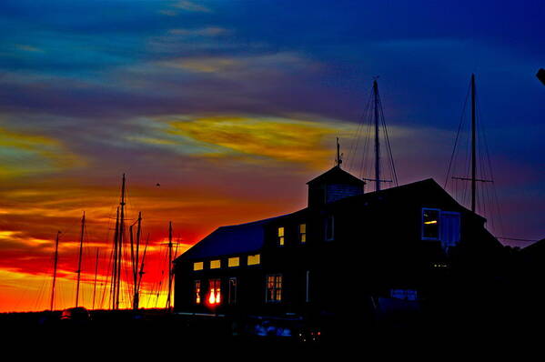 Sunrise Poster featuring the photograph Dawn at the Boatbuilder by Jeffrey Canha