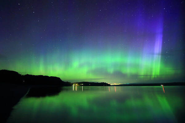 Northern Lights Poster featuring the photograph Dazzling Northern Lights by Barbara West