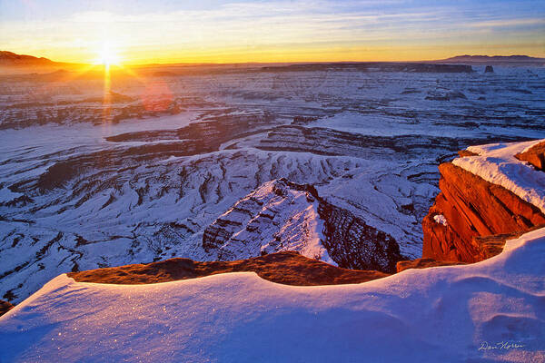 Moab Poster featuring the photograph Deadhorse Point Sunburst by Dan Norris
