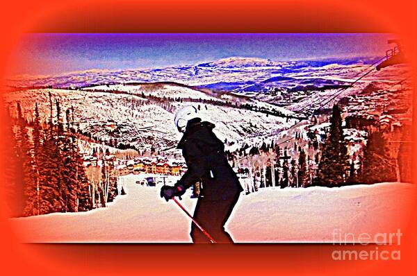 Deer Valley Poster featuring the photograph Deer Valley Utah Powder by Richard W Linford