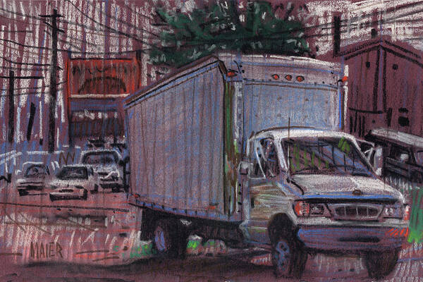 Truck Poster featuring the drawing Delivery Truck 2 by Donald Maier