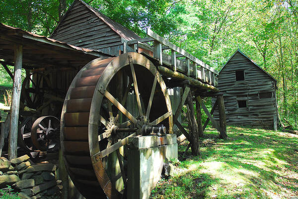Grist Mill Poster featuring the photograph Dellinger Mill by Alan Lenk