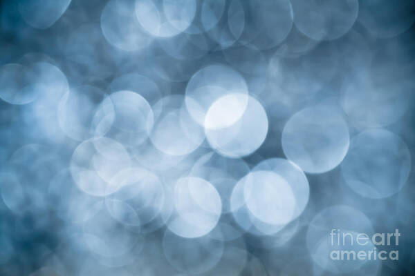 Abstract Poster featuring the photograph Denim Blue Bokeh by Jan Bickerton
