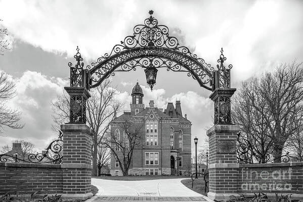 Depauw University Poster featuring the photograph DePauw University Campus Gate by University Icons