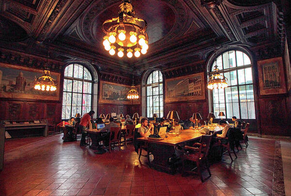 New York Public Library Poster featuring the photograph DeWitt Wallace Periodical Room by Jessica Jenney