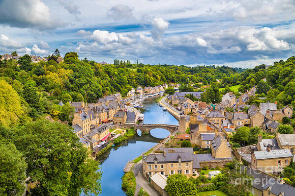 Aerial Poster featuring the photograph Dinan by JR Photography
