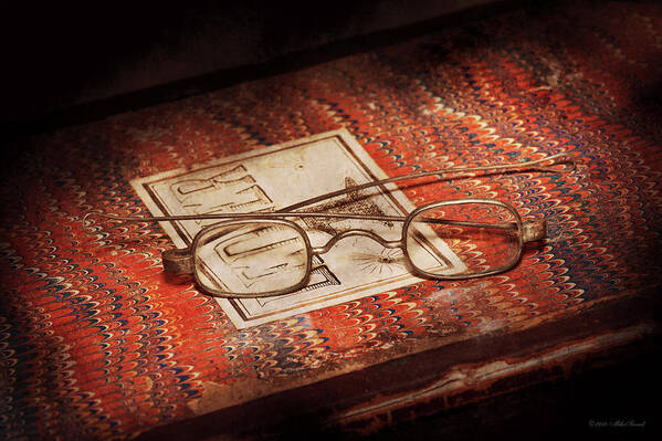 Optician Poster featuring the photograph Doctor - Optician - Reading glasses by Mike Savad