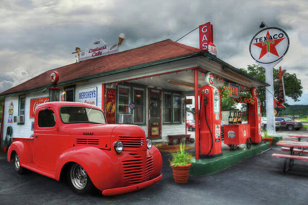 Truck Poster featuring the photograph Dodge at Cruisers by Lori Deiter