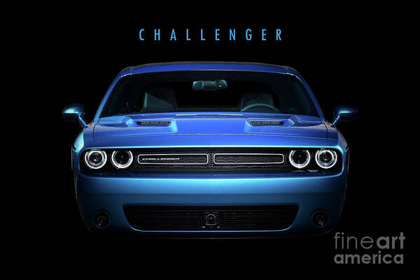 Dodge Poster featuring the digital art Dodge Challenger by Airpower Art