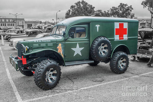 Ambulance Poster featuring the photograph Dodge Power Wagon by Tony Baca