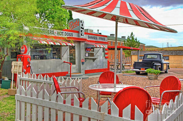 Dot's Diner Poster featuring the photograph Dot's Diner in Bisbee Arizona by Charlene Mitchell