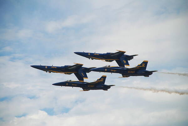 Blue Angels Poster featuring the photograph Double Farvel by Amanda Jones