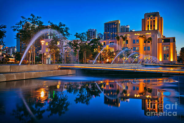 San Diego Poster featuring the photograph Downtown San Diego Waterfront Park by Sam Antonio
