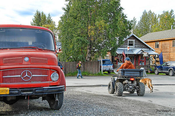 Talkeetna Poster featuring the photograph Downtown Talkeetna - Street Scene by Dyle  Warren