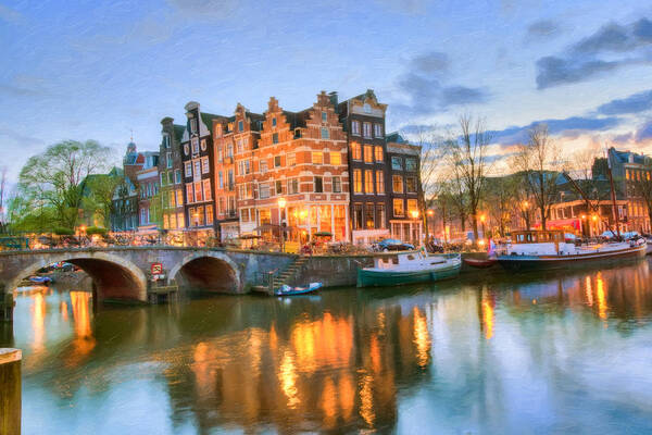Amsterdam Poster featuring the photograph Dreamy Amsterdam  by Nadia Sanowar