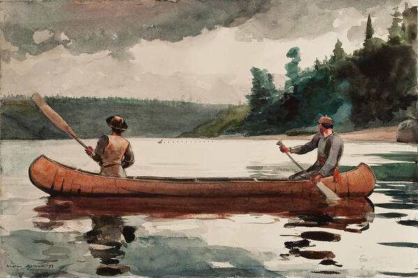 Winslow Homer Poster featuring the painting Duck hunting by Winslow Homer
