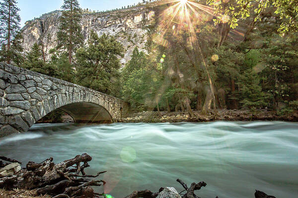 Yosemite Poster featuring the photograph Early Morning on the Merced River by Ryan Weddle