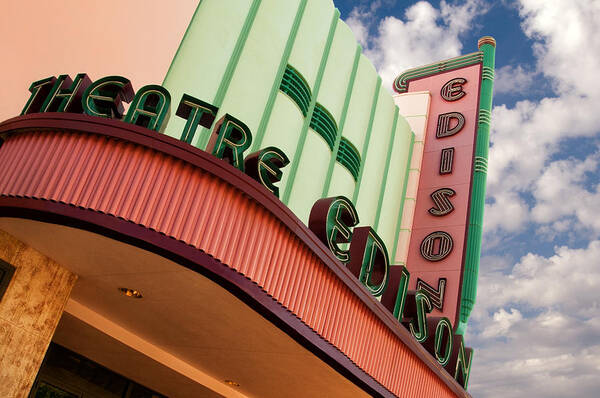 Theater Poster featuring the photograph Edison Theatre - Ft. Myers, Florida by Mitch Spence