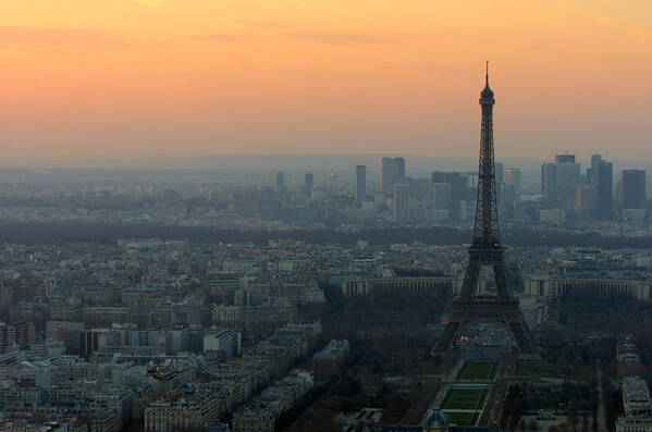 Eiffel Poster featuring the photograph Eiffel Tower at Dusk by Sebastian Musial